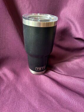 YETI Rambler 30 oz Black Stainless Steel Tumbler with MagSlider Lid